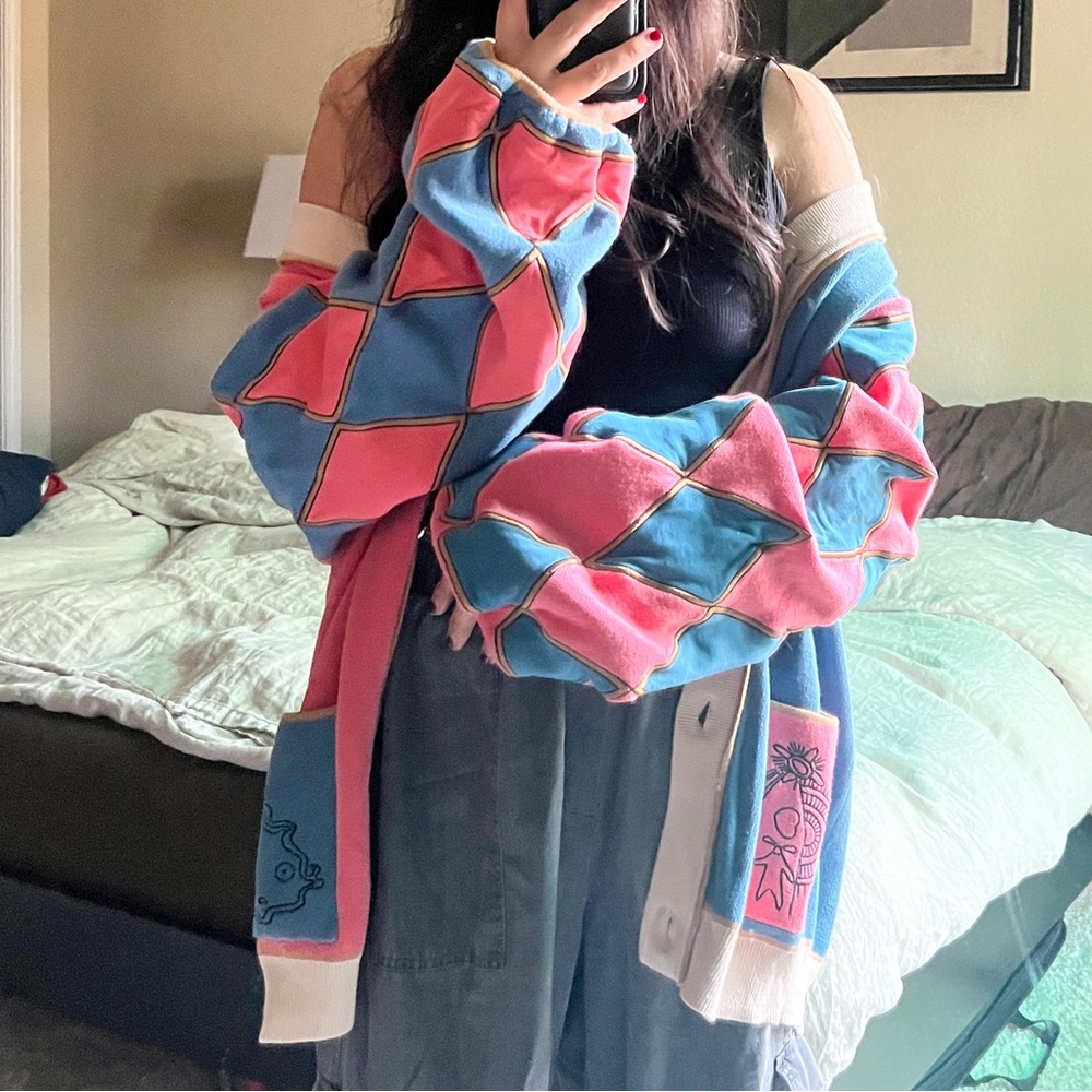 Howls moving castle inspired cardigan XL Stitch Spring NEW STUDIO GHIBLI